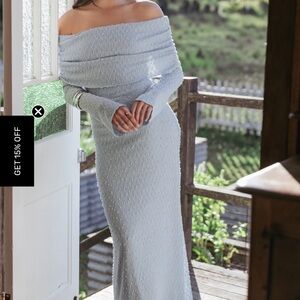 Wilma Dress Petal & Pup Light Blue Long Sleeve Dress